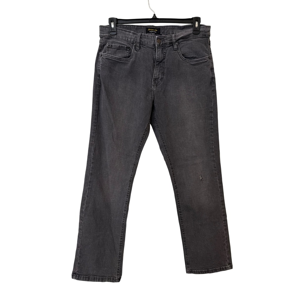 Urban Star Mens Straight Leg Stretch Jeans Charcoal Gray 34x30